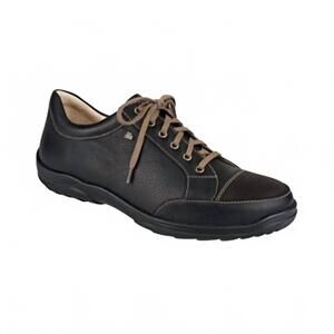 NEW FINN COMFORT men's alamo lace-up shoes in schwarz (black) bison/buggy